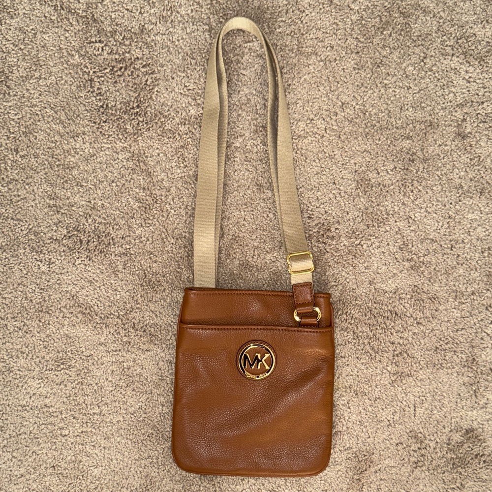 Michael Kors Crossbody Purse with Gold Accents